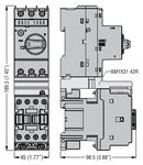 RIGID SM1 BREAKER-CONTACTOR CONNECTION. FOR MOTOR PROTECTION BREAKER SM1R... WITH BF09...25D AND BF09...25L CONTACTORS