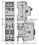 RIGID SM1 BREAKER-CONTACTOR CONNECTION. FOR MOTOR PROTECTION BREAKER SM1P... WITH BF26...38A CONTACTORS