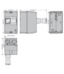 SURFACE MOUNT ENCLOSURE IP65 (4X) FOR SM1P... WIDTH 80MM