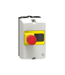 SURFACE MOUNT ENCLOSURE IP65 (4X) FOR SM1P... WIDTH 80MM. WITH BUTTON FOR EMERGENCY STOP