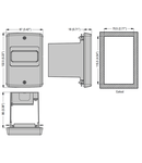 FLUSH MOUNT ENCLOSURE IP65 (4X) FOR SM1P... WIDTH 87MM