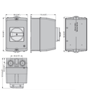 SURFACE MOUNT ENCLOSURE IP65 (4X) FOR SM1R... WITH ROTARY ACTUATOR BLACK. WIDTH 100MM