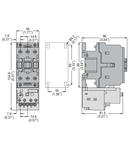 Contactor tripolar, Curent lucru (AC3) = 26A, AC bobina 50/60HZ, 24VAC