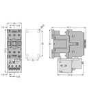 Contactor tripolar, Curent lucru (AC3) = 26A, DC bobina, 12VDC