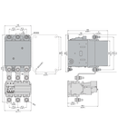 Contactor tripolar, Curent lucru (AC3) = 265A, AC/DC bobina, 110…125VAC/DC