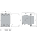 Contactor tripolar, Curent lucru (AC3) = 520A, AC/DC bobina, 110…125VAC/DC