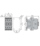 Contactor tetrapolar, Intensitate curent lucu (AC1) = 25A, AC bobina 50/60HZ, 24VAC, 2NO AND 2NC