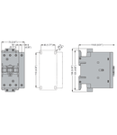 Contactor tetrapolar, Intensitate curent lucu (AC1) = 100A, AC/DC bobina, 24VAC/DC