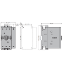 Contactor tetrapolar, Intensitate curent lucu (AC1) = 140A, AC bobina 50/60HZ, 24VAC