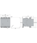 Contactor tetrapolar, Intensitate curent lucu (AC1) = 350A, AC/DC bobina, 24VAC/DC