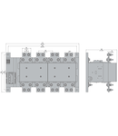 Contactor tetrapolar, Intensitate curent lucu (AC1) = 1250A, AC/DC bobina, 110…125VAC/DC