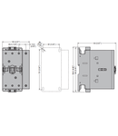 Contactor tetrapolar, 100A/1000V DC1, AC/DC bobina, 20-48VAC/DC