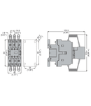 Contactor pentru baterii de compensarea factorului de putere, BFK TYPE (rezistor inclus), Tensiune maxima de lucru 400V = 20KVAR, 24VAC 50/60HZ