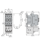 Releu contactor: AC AND DC, BF00 TYPE, AC bobina 50/60HZ, 24VAC, 4NC