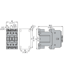 Releu contactor: AC AND DC, BF00 TYPE, DC bobina, 12VDC, 4NC