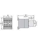 Contact auxiliar FOR REVERSING AND CHANGEOVER ASSEMBLIES. SCREW TERMINALS., FOR BG SERIES MINI-CONTACTORS, 1NO + 1NC