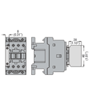 Contact auxiliar FOR FRONT LATERAL MOUNTING. SCREW TERMINALS, FOR BF SERIES CONTACTORS, 1NC