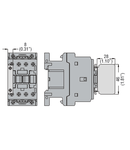 Contact auxiliar FOR FRONT LATERAL MOUNTING. SCREW TERMINALS, FOR BF SERIES CONTACTORS, 1NO