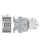 Contact auxiliar FOR FRONT LATERAL MOUNTING. FASTON TERMINALS, FOR BF SERIES CONTACTORS, 2NC