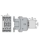 Contact auxiliar FOR FRONT LATERAL MOUNTING. FASTON TERMINALS, FOR BF SERIES CONTACTORS, 1NO + 1NC