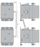 Interblocaj mecanic, FOR B SERIES CONTACTORS, ONE ON TOP OF OTHER