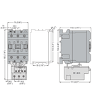 Contactor tripolar, Curent lucru (AC3) = 110A, AC bobina 60HZ, 120VAC