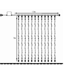 Cordon perdea MULTI cu leduri alb rece 3ml