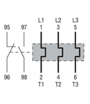 Releu termic protectie motor, eroare lipsa faza, fazare . tripolar, resetare automata. Montaj direct pe BF40 - BF94 CONTACTORS, 46...65A