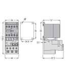 Releu termic protectie motor, PHASE FAILURE SENSITIVE. tripolar, Resetare automata sau manauala. Montaj direct pe BG06, BG09, BG12 MINI-CONTACTORS, 0.1…0.16A