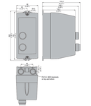 Demaror pornire directa, in carcasa cu releu termic inclus, cu buton start/stop , WITH BF09/BF18 CONTACTOR, 6.5A MAX (2.2…3KW AT 400V), IP65. CONTACTOR bobina tensiune 110VAC 50/60HZ