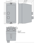 Demaror pornire directa, in carcasa cu releu termic inclus, cu buton start/stop , WITH BF25/BF32 CONTACTOR, 23A MAX (11KW AT 400V), IP65. CONTACTOR bobina tensiune 24VAC 50/60HZ