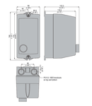 Demaror pornire directa, in carcasa cu releu termic inclus, cu buton reste, WITH BG09/BG12 CONTACTOR, 1A MAX (0.18…0.25KW AT 400V), IP65. CONTACTOR bobina tensiune 24VAC 50/60HZ