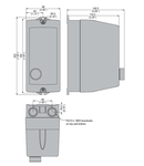 Demaror pornire directa, in carcasa cu releu termic inclus, cu buton reste, WITH BF09/BF18 CONTACTOR, 6.5A MAX (2.2…3KW AT 400V), IP65. CONTACTOR bobina tensiune 230VAC 50/60HZ