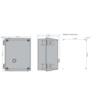 Demaror pornire directa, in carcasa cu releu termic inclus, cu buton reste, WITH BF50/BF65/BF80/BF95 CONTACTOR, 65A MAX (30KW AT 400V), IP65. CONTACTOR bobina tensiune 230VAC 50/60HZ