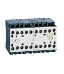 Ansamblu contactori pentru inversare de sens, AC bobina, BUILT-IN INTERLOCK ONLY WITH REAR PCB SOLDER PINS, 9A AC3 IN AC, 4KW. bobina tensiune 24VAC 50/60HZ