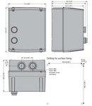 Cutie metalica goala, cu butoante start/stop, FOR BF25A, BF26A, BF32A CONTACTORS