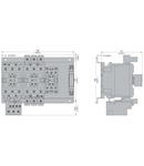 Ansamblu complet pornire stea triunghi, fara carcasa, cu releu de timp pan la 12 secunde si maxim 30 opreatii pe ora , Curent maxim de lucru 110A. bobina tensiune 230VAC 50/60HZ