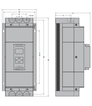 SOFT STARTER, ADXL… TYPE, cu releu by-pass integrat. AUXILIARY SUPPLY 100...240VAC. RATED OPERATIONAL tensiune 208...600VAC, 195A