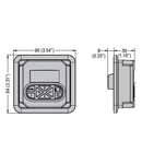 DOOR-MOUNT INSTALLATION KIT FOR THE KEYPAD VLAX C01. IP65, TYPE 4/4X. CONNECTING CABLE INCLUDED, 3M LONG