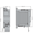 VARIABLE SPEED DRIVE, VLB3 TYPE, trifazat SUPPLY 400-480VAC 50/60HZ. EMC SUPPRESSOR BUILT-IN CAT. C1, 0.4KW