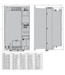 Sursa de alimentare, VLB3 TYPE, trifazat SUPPLY 400-480VAC 50/60HZ. EMC SUPPRESSOR BUILT-IN CAT. C2, 37KW