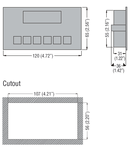 REMOTE CONTROL PANEL WITH FUNCTIONS: MOTOR RUNNING, INVERSE ROTATION, SPEED ADJUSTMENT AND QUANTITIES CONTROL. IP65. CABLE EXCLUDED