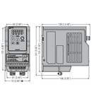 VARIABLE SPEED DRIVE, VE1 ULTRA-COMPACT TYPE, SINGLE-PHASE SUPPLY 200-240VAC 50/60HZ. EMC SUPPRESSOR BUILT-IN. PNP 12VDC PROGRAMMABLE INPUTS, 0,2KW