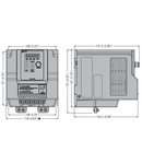 VARIABLE SPEED DRIVE, VE1 ULTRA-COMPACT TYPE, SINGLE-PHASE SUPPLY 200-240VAC 50/60HZ. EMC SUPPRESSOR BUILT-IN. PNP 12VDC PROGRAMMABLE INPUTS, 1,5KW