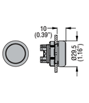 Push buton , diametru Ø22MM PLATINUM SERIES, FLUSH, BLACK