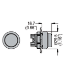 Push buton , diametru Ø22MM PLATINUM SERIES, EXTENDED, BLACK