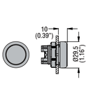 Push buton , diametru, WITH SYMBOL Ø22MM PLATINUM SERIES, FLUSH, 0 / BLACK