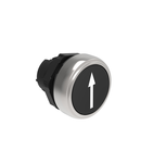 Push buton , diametru, WITH SYMBOL Ø22MM PLATINUM SERIES, FLUSH, ↑ / BLACK