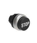 Push buton , diametru, WITH SYMBOL Ø22MM PLATINUM SERIES, EXTENDED, STOP / BLACK