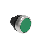 PUSH-PUSH BUTTON ACTUATOR Ø22MM PLATINUM SERIES, FLUSH. PUSH ON-PUSH OFF, GREEN